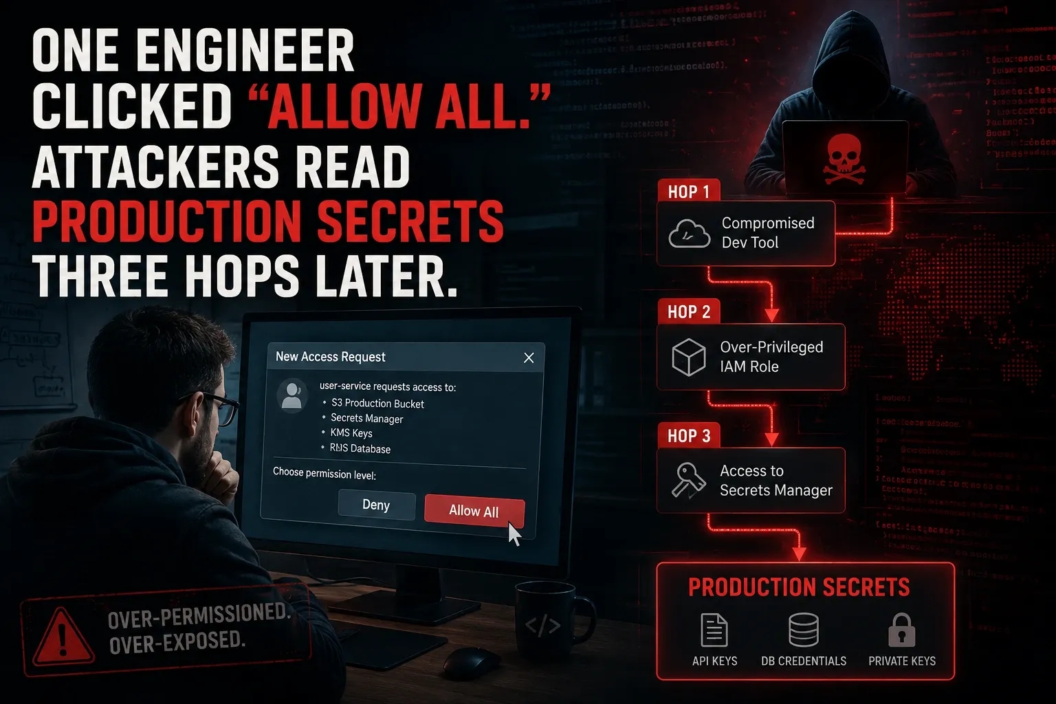 One Engineer Clicked "Allow All." Attackers Read Production Secrets Three Hops Later One Engineer Clicked "Allow All." Attackers Read Production Secrets Three Hops Later